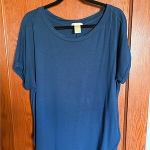 Matty M Deep Blue Short Sleeve Top